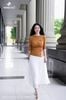 Áo cotton nâu dún hông tay lỡ SM618