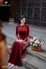 Áo dài nhung nguyệt cát AD44
