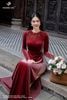 Áo dài nhung nguyệt cát AD44
