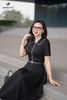 Đầm đen xếp ly diana DL913