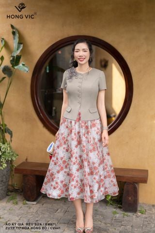 Zuýp tơ hoa hồng đỏ CV441
