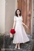 Áo croptop kem thêu tay SM864