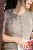Áo ký giả rêu sữa SM871