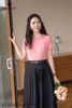 Áo cotton hồng đào cộc tay SM892