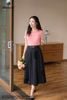 Áo cotton hồng đào cộc tay SM892