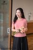 Áo cotton hồng đào cộc tay SM892