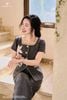 Áo ký giả đen xước trâm bích SM832