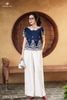 Áo croptop tím than thêu chân SM898
