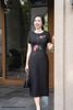 Đầm đen ôm anh vũ DL941