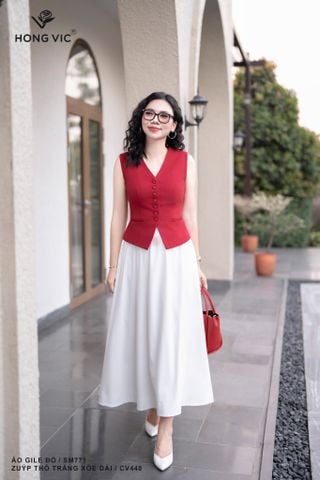 Áo gile đỏ SM771
