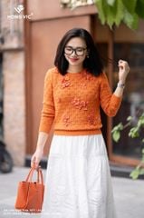 Áo len cam hoạ tiết AL43