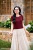 Áo croptop đỏ rượu SM865