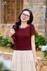Áo croptop đỏ rượu SM865