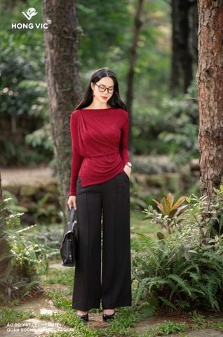 Quần suông đen mí ly QD58