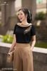 Áo lụa đen vũ như SM799