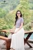 Áo cotton tím bo gấu SM839