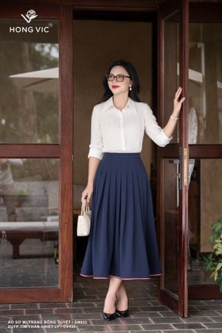 Áo sơ mi trắng bông tuyết SM823