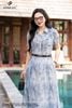 Áo họa tiết sơn dầu xanh dương SM884