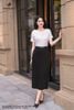 Áo cotton trắng hoa đổ cộc tay SM718