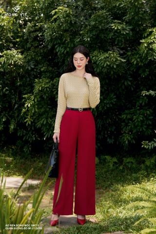Quần suông đỏ mí ly QD58