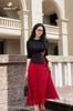 Áo cotton đen dún hông tay lỡ SM618