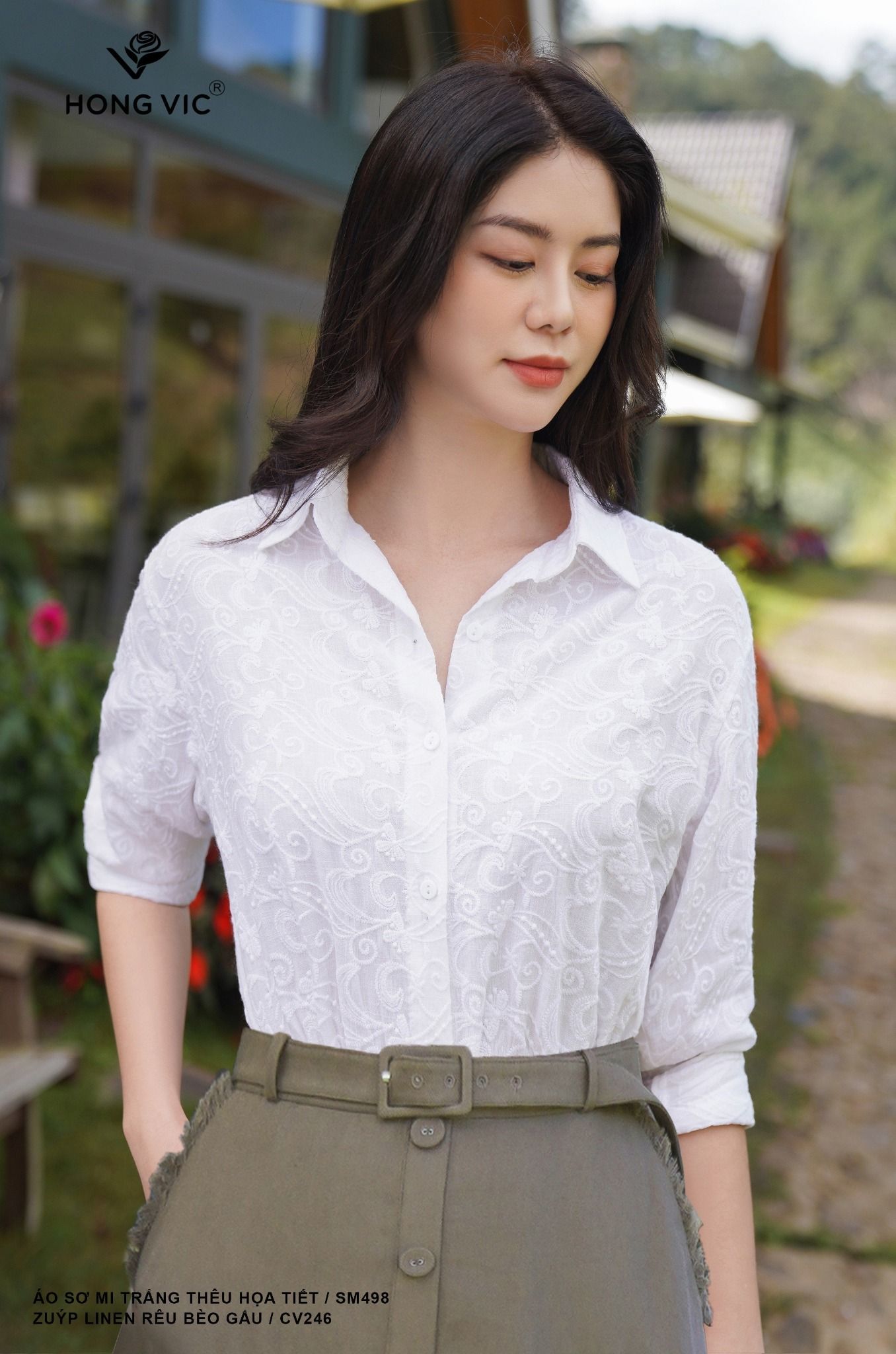Tuyển tập áo sơ mi trắng thêu đẹp cùng nàng đón hè sang  Thời trang  Việt  Giải Trí