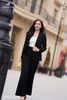 Blazer đen đính cổ AV169