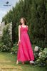 Đầm maxi hồng hoa mai DL624