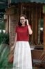 Áo đỏ croptop cộc tay SM699
