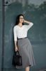 Áo cotton trắng cổ đổ SM718
