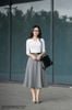 Áo cotton trắng cổ đổ SM718