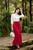 Áo lụa trắng tăm cổ nơ SM731