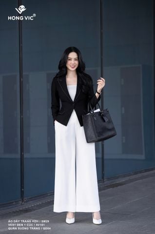 Quần suông trắng ly hông QD66