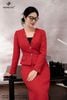 Vest dạ ngọc bích đỏ AV223