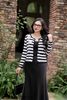 Áo cardigan len kẻ đen trắng AL41