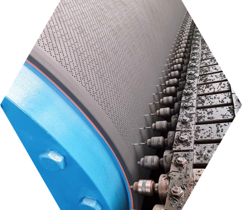  Coating Blind Drilled Press Bottom Roll  ( Khoan lỗ mù quả lô cao su ép bột ) 