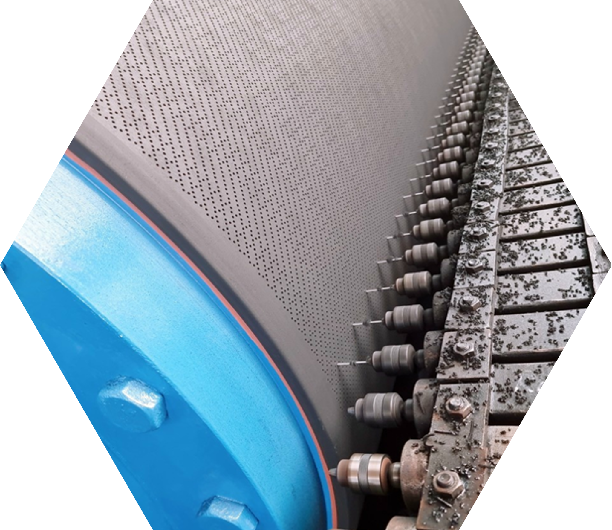 Coating Blind Drilled Press Bottom Roll  ( Khoan lỗ mù quả lô cao su ép bột )