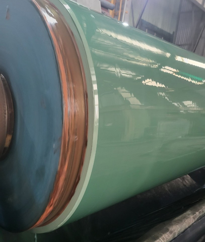  Green Rock Press Top Roll  (Lô cao su ép lạnh chất liệu đá màu xanh) 