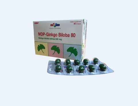 Bổ não MDP - Ginkgo BIloba 80mg ( hộp 30 viên nang mềm )