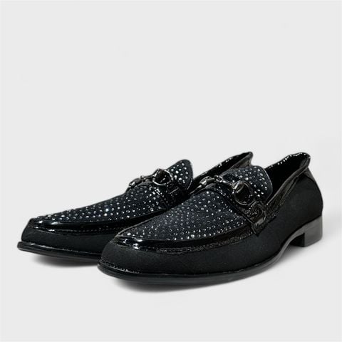Rhinestones Suede Loafers #YDL01