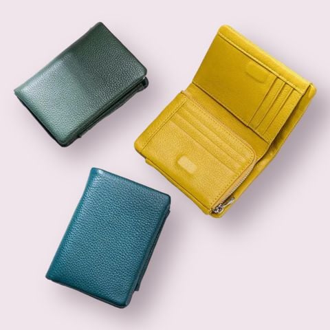 LES GRAINED TRIFOLD DOUBLE ZIP #PH3040