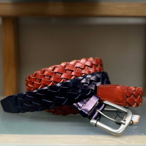 Hand Weaving 3.8cm Cowskin Belt #PHB228