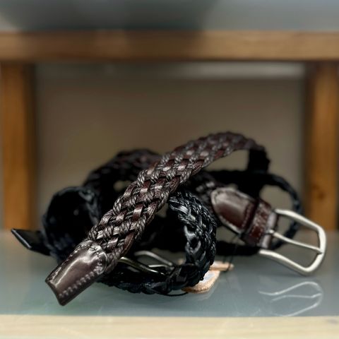 Hand Weaving 3.8cm Cowskin Belt #PHB232