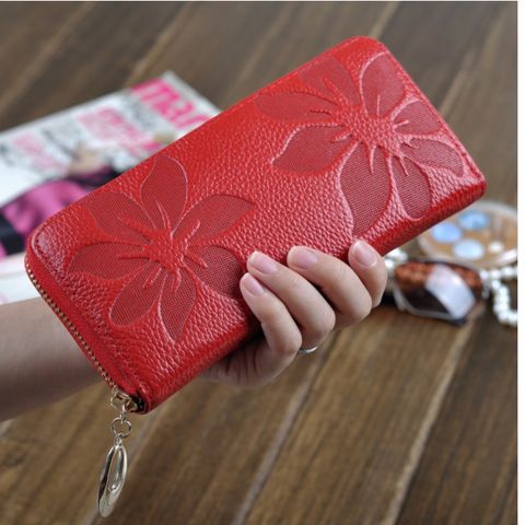 Ví dài hoa 1 zipper PH60017