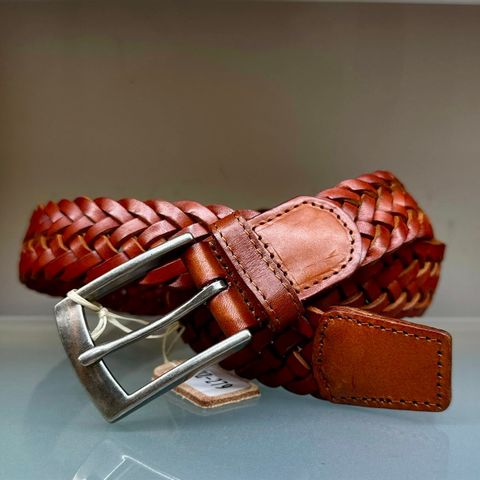Hand Weaving 3.8cm Cowskin Belt #PHB279