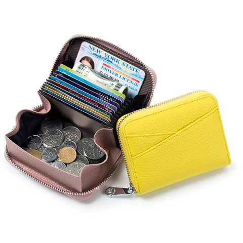 Mini Coin Card Grained Cowskin PH7363
