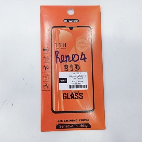 Kính Cường Lực 21D Oppo Reno 4