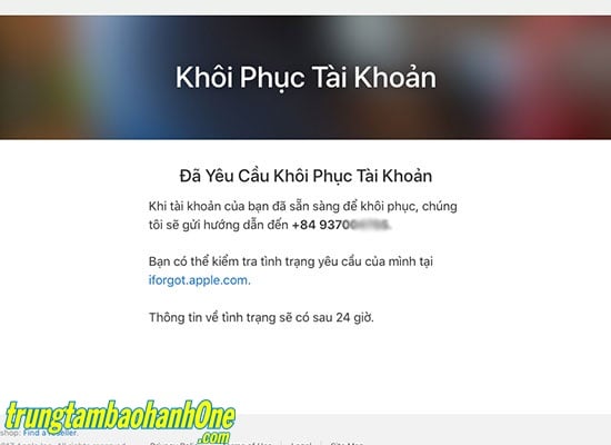 Cách Lấy Lại Mật Khẩu iCloud