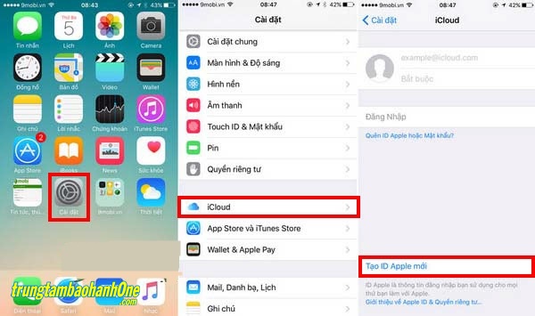 Cách Tạo Tài Khoản iCloud
