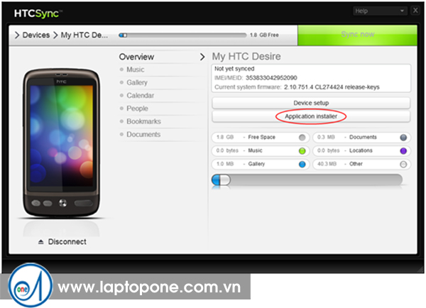 Cài phần mềm điện thoại HTC